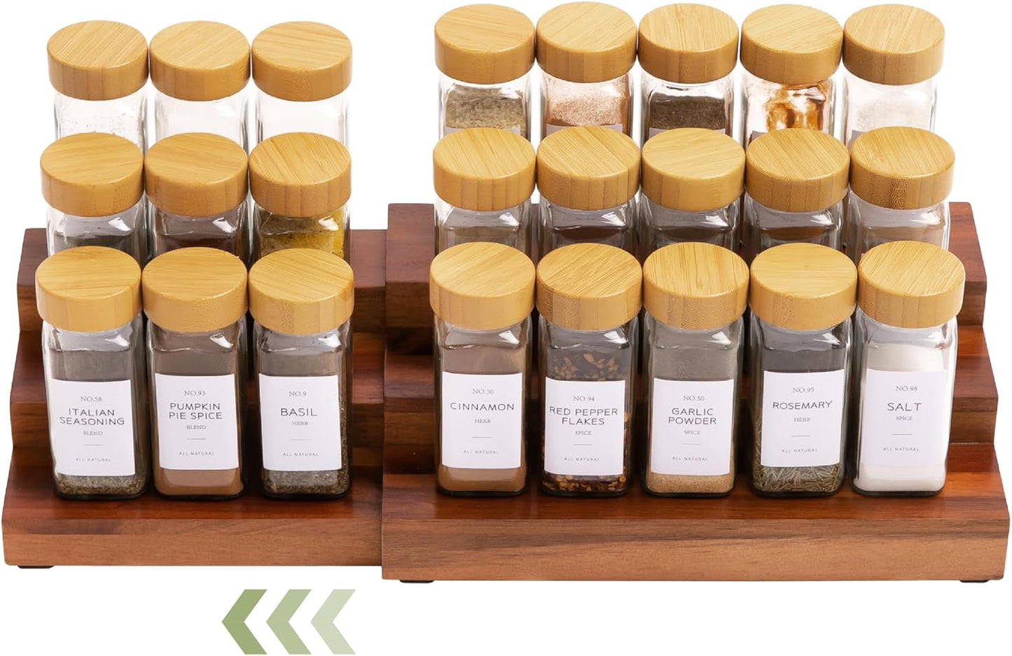 Expandable Spice Rack Organizer for Cabinet - 3-Tier Shelf