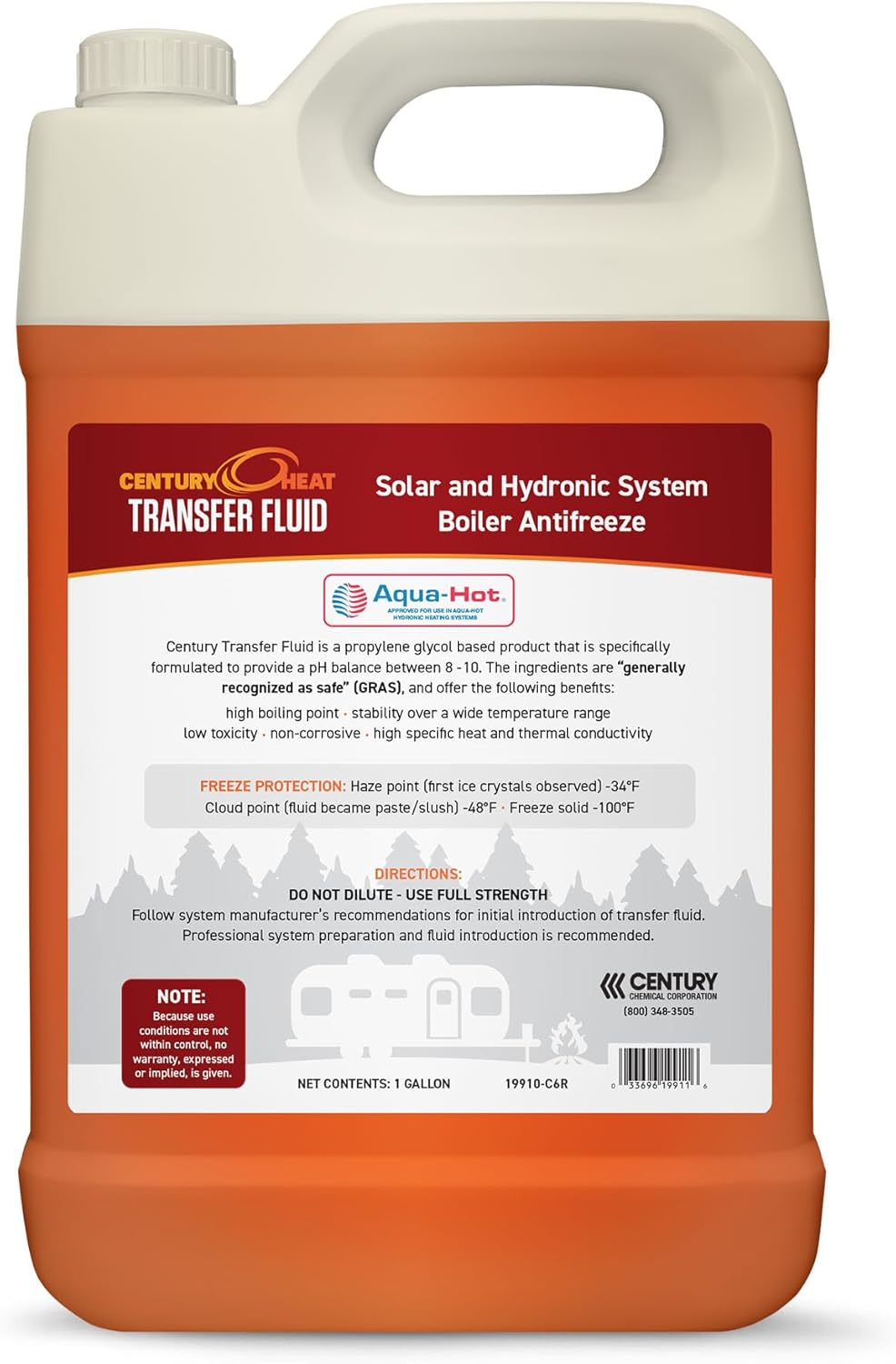 Century Heat Transfer Fluid for RV Antifreeze - Non-Corrosive