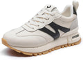 somiliss Sneakers for Women Genuine Leather Suede Patchwork use