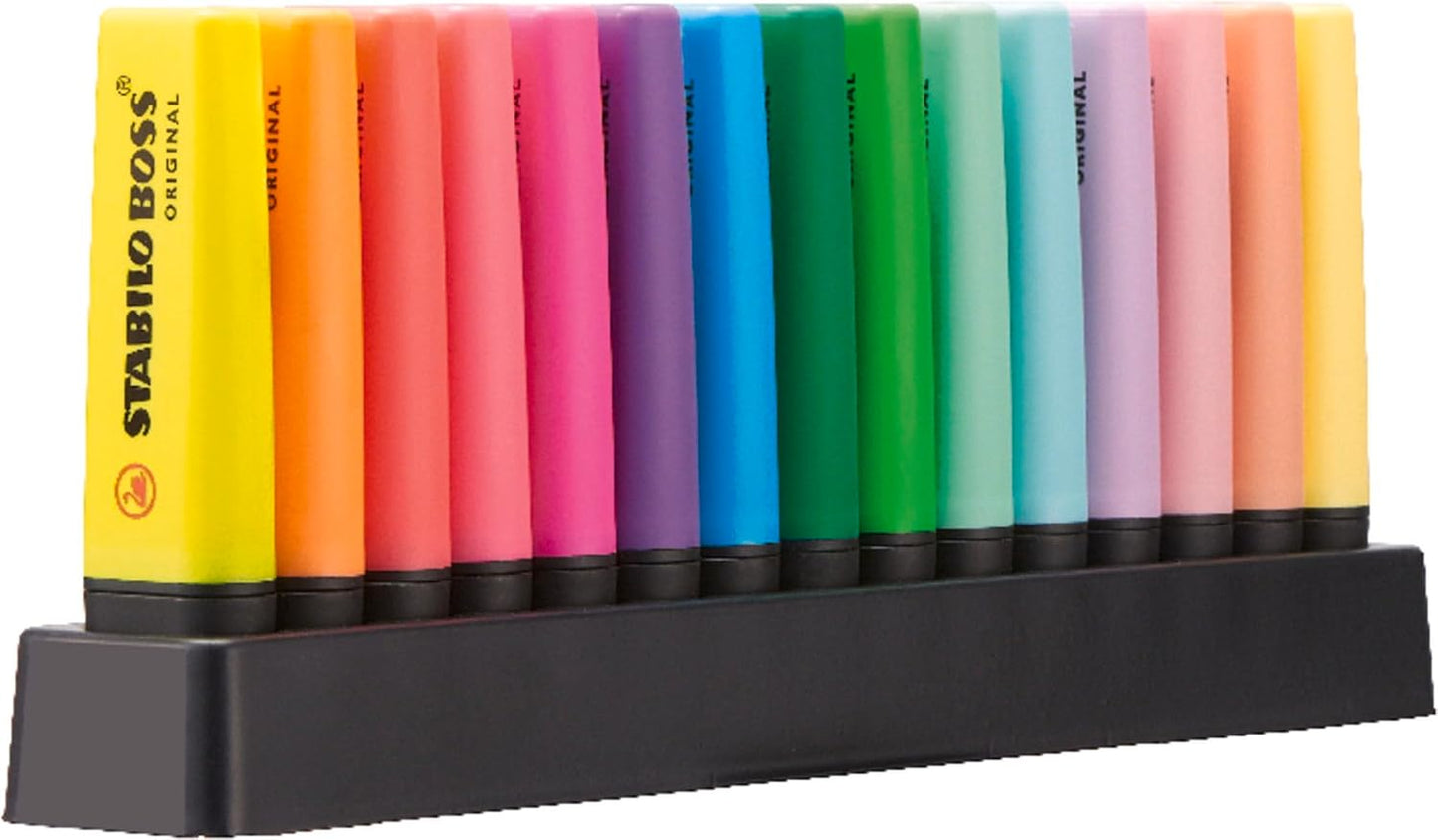 STABILO Highlighter BOSS ORIGINAL Deskset of 15 Assorted Colours