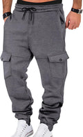 Mens Fleece Cargo Sweatpants for Men - Heavyweight Warm Joggers