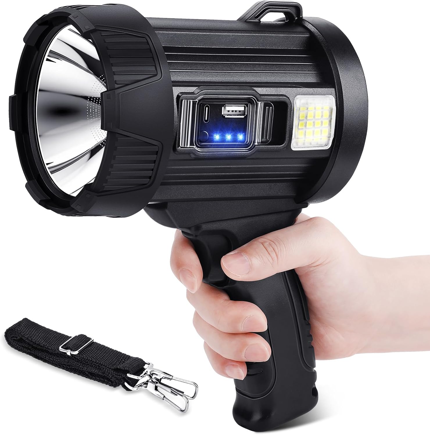 99000 Lumens Rechargeable Spotlight for Outdoor Adventures