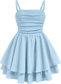 Girls Formal Ruffled Spaghetti Strap Dress for Teens - Homecoming