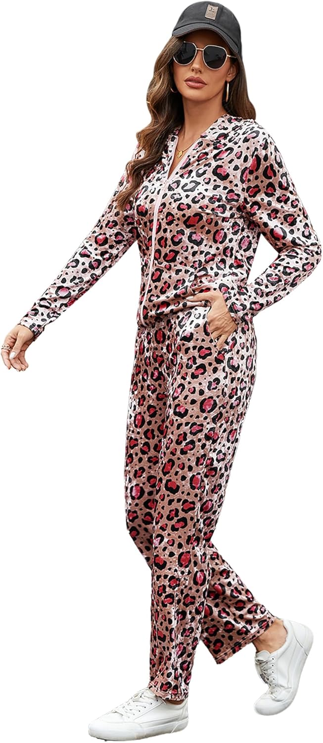 Velour Tracksuit Womens 2 Piece Jogging Suit for All Occasions