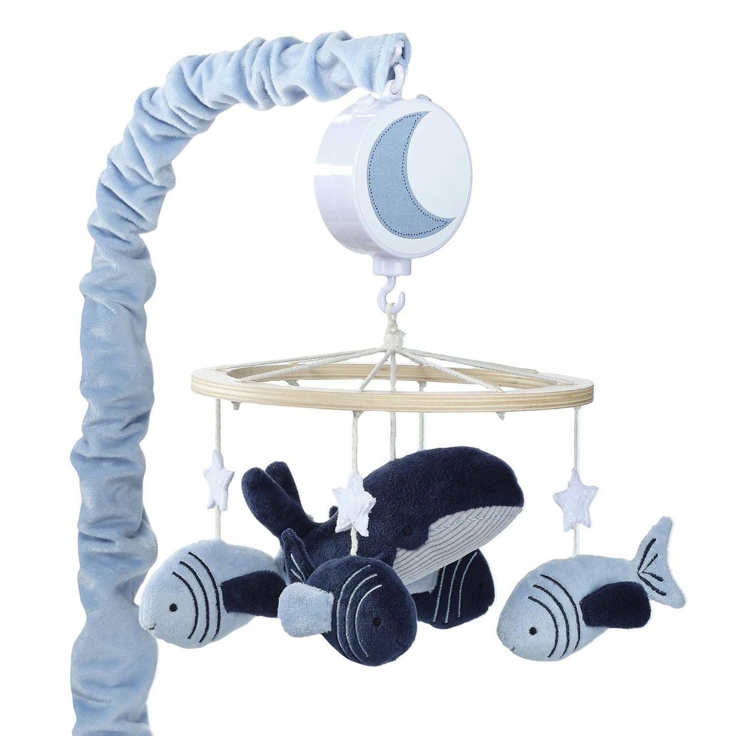 Lambs & Ivy Bubbles & Squirt Whale Musical Baby Crib Mobile