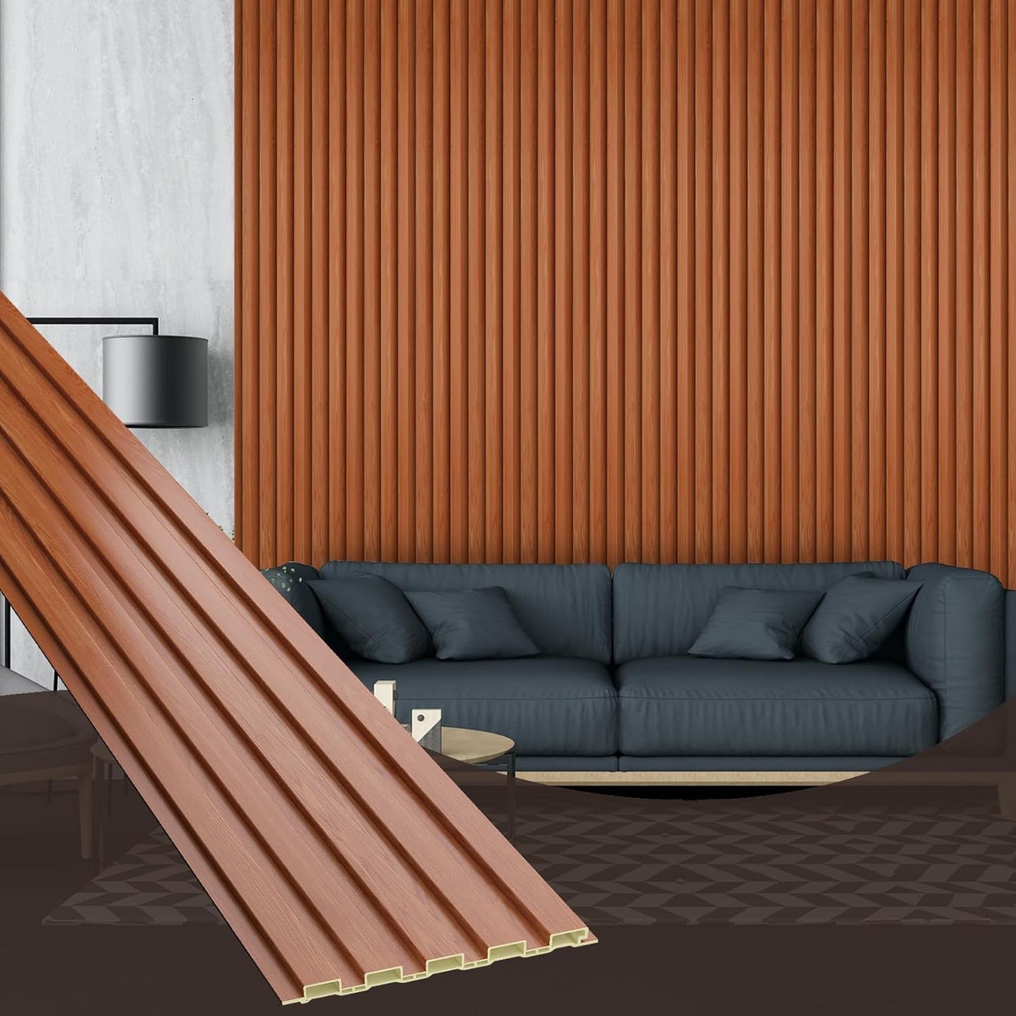 OUZUGIE WPC Acoustic Slat Wall Paneling for Stylish Interiors