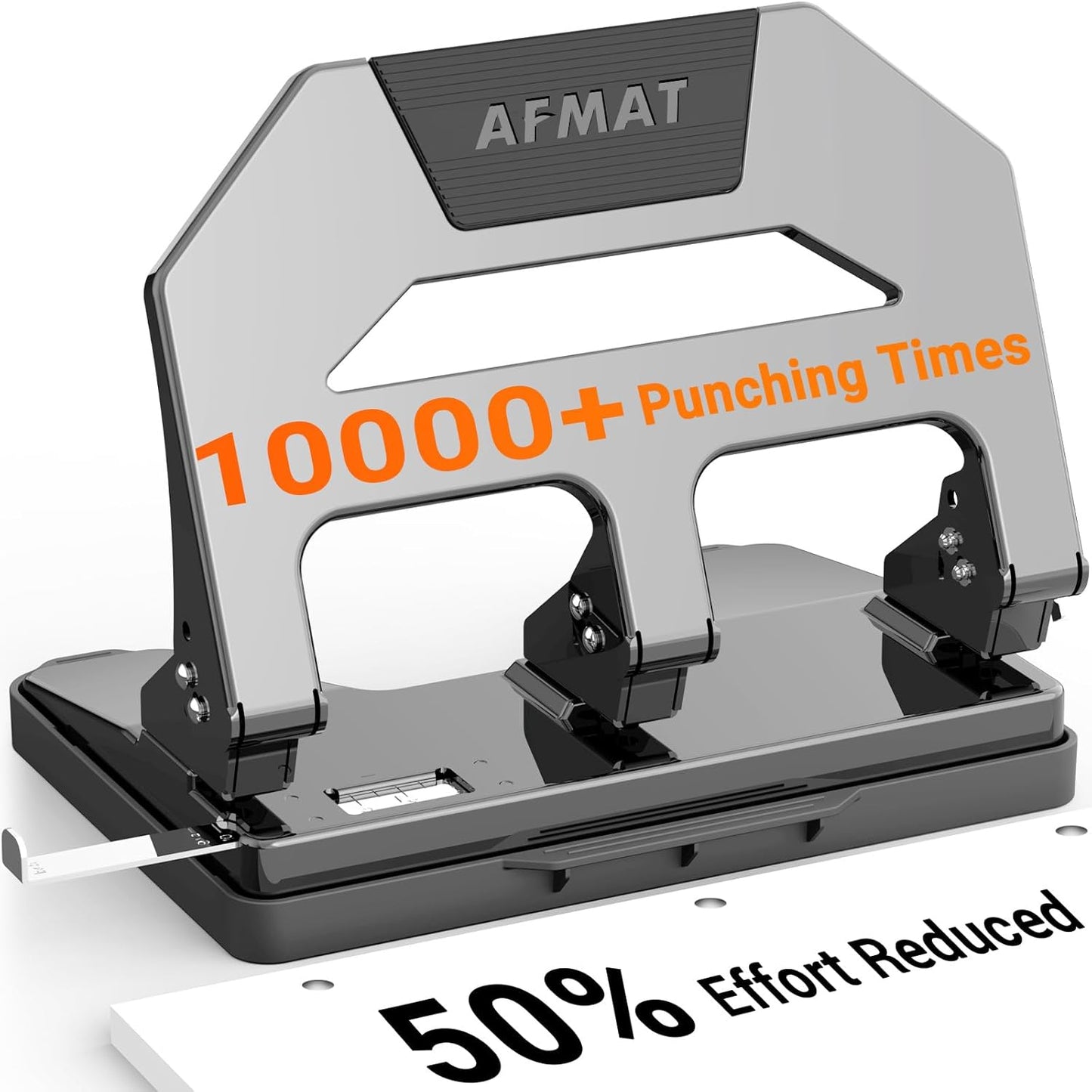 AFMAT Heavy Duty 3 Hole Puncher for Effortless Paper Punching
