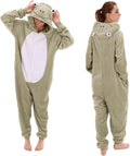 COSUSKET Snug Fit Unisex Frog Onesie Pajamas - Cozy Flannel Warmth