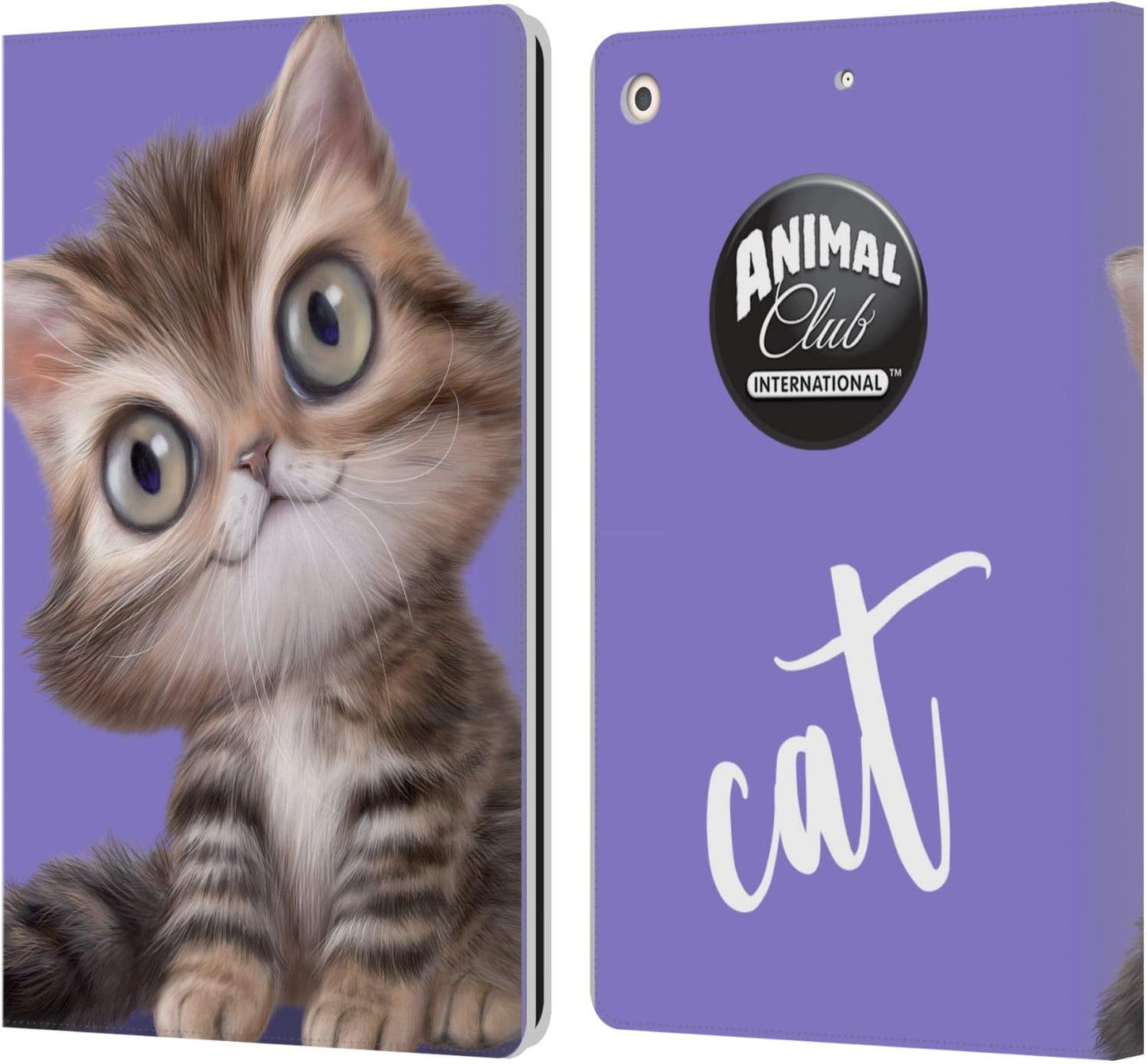 Animal Club International Persian Cat Faces Leather Wallet Case