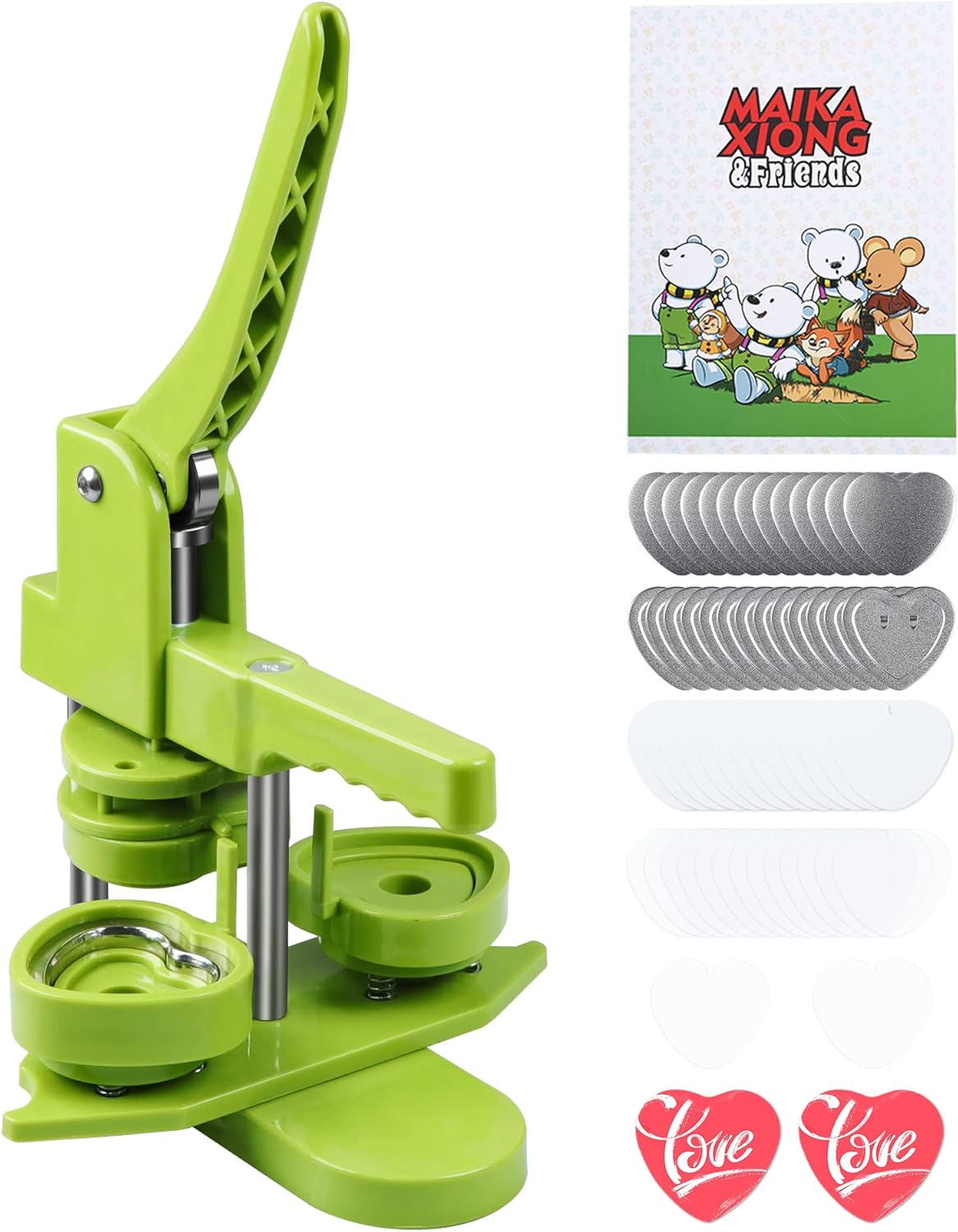 Heart-Shaped Button Maker Machine for DIY Crafts and Gifts