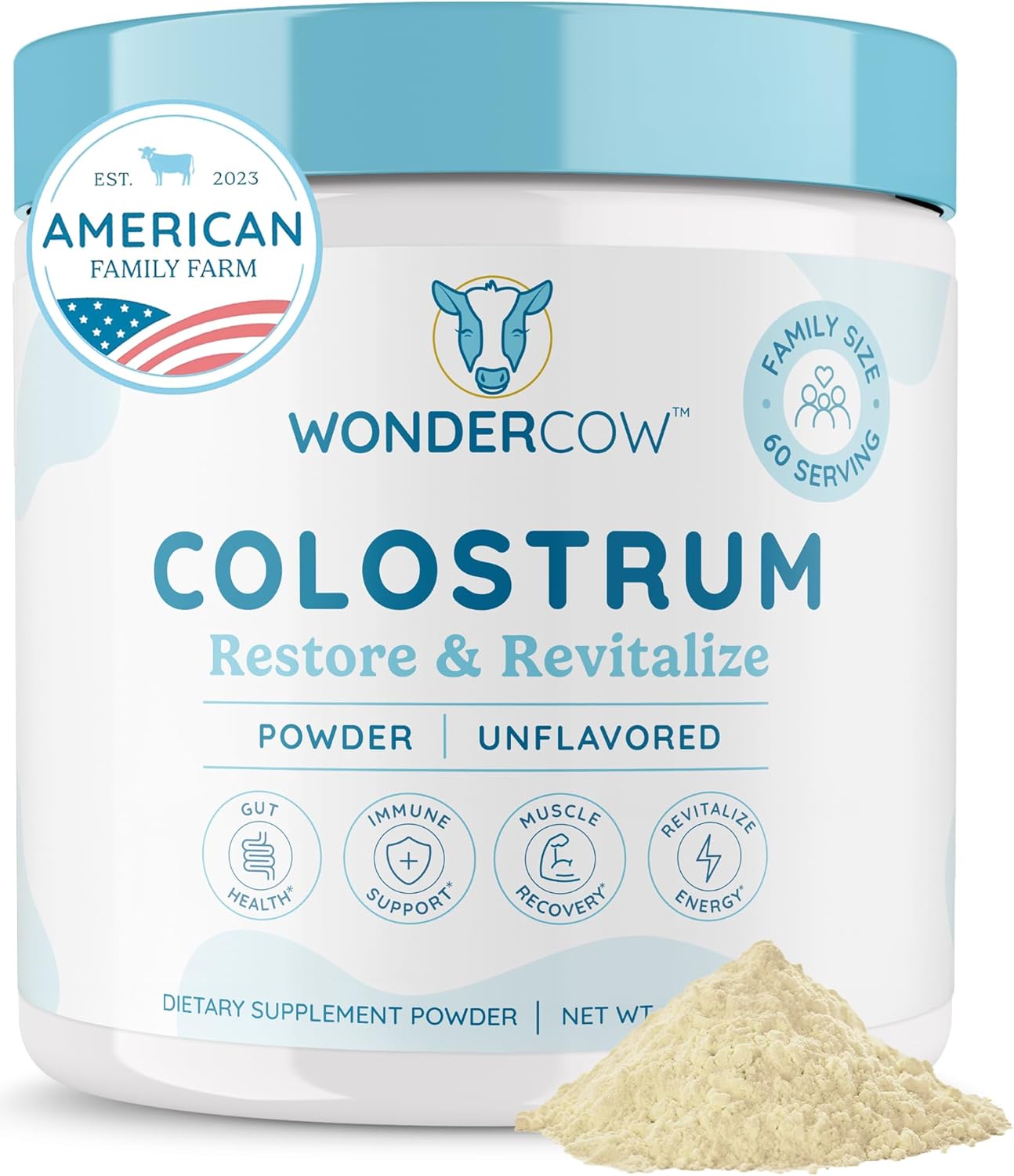 WONDERCOW Colostrum Supplement Powder for Gut Health & Wellness