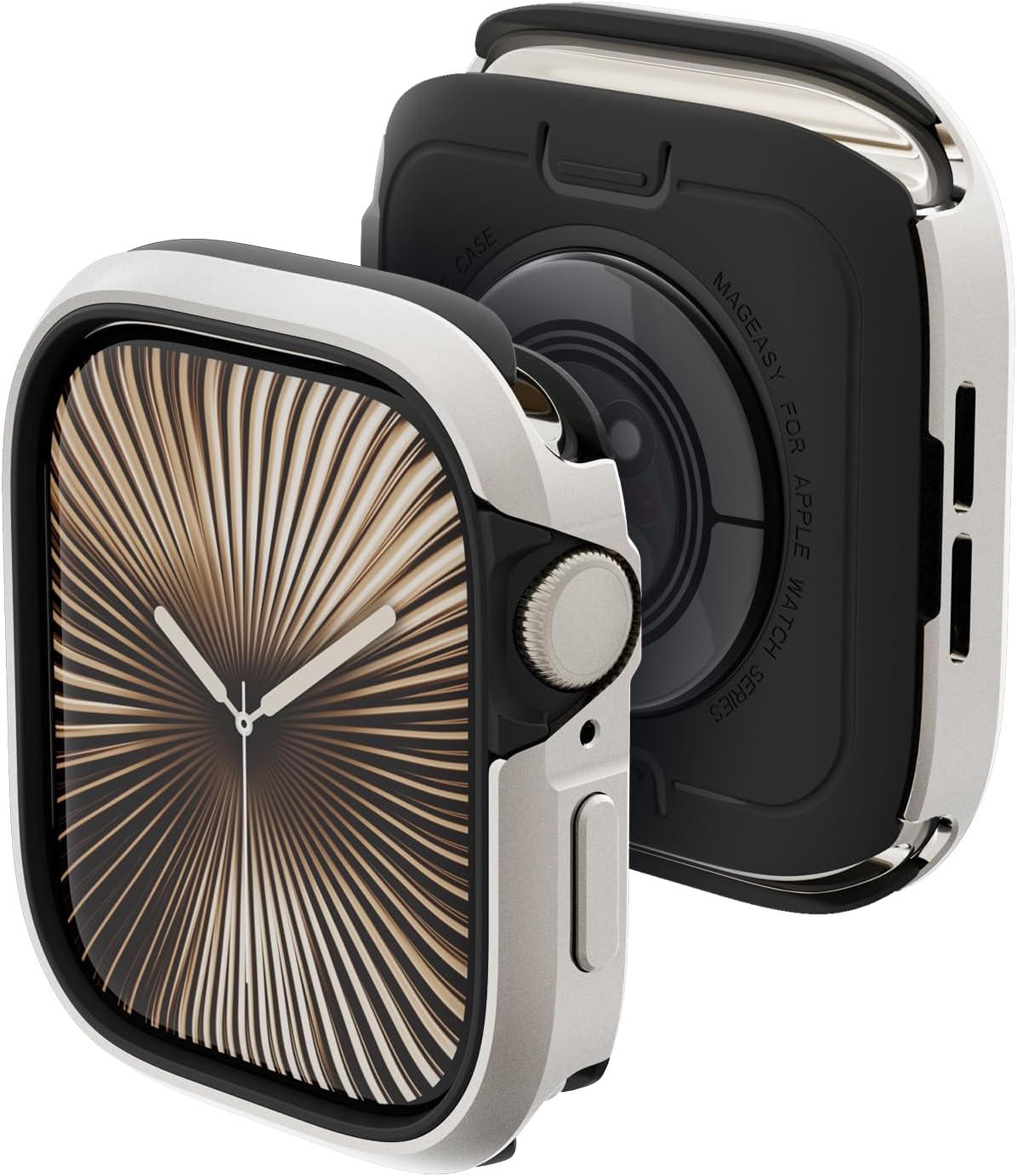 MAGEASY Aircraft-Grade Aluminum Rugged Case for Apple Watch 46mm