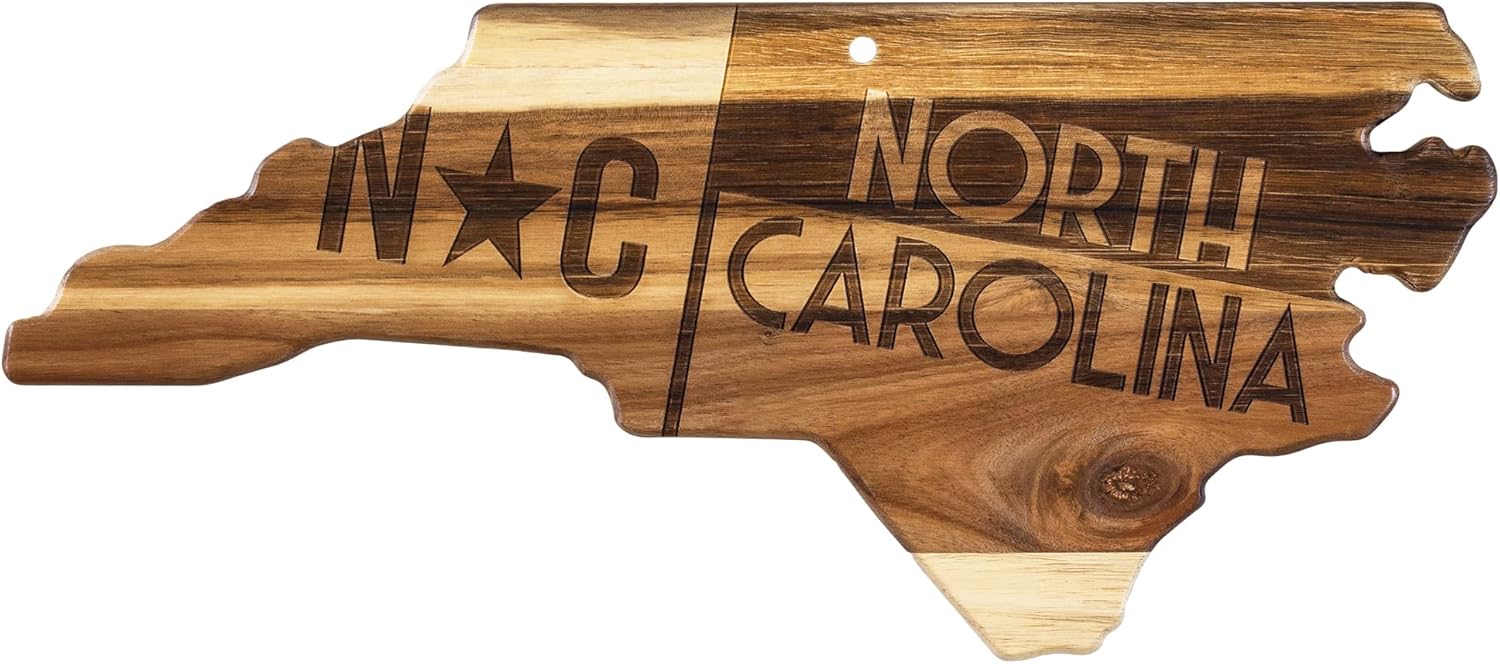 North Carolina State Shaped Cutting Board for Charcuterie Lovers