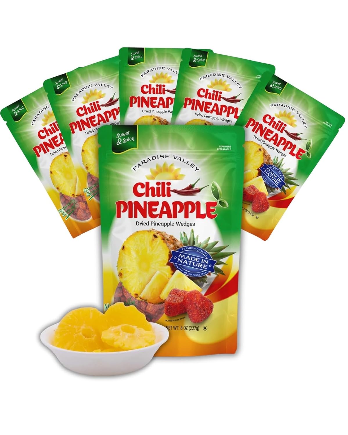 Dried Chili Pineapple Crunchy Snack - Sweet and Spicy Treat