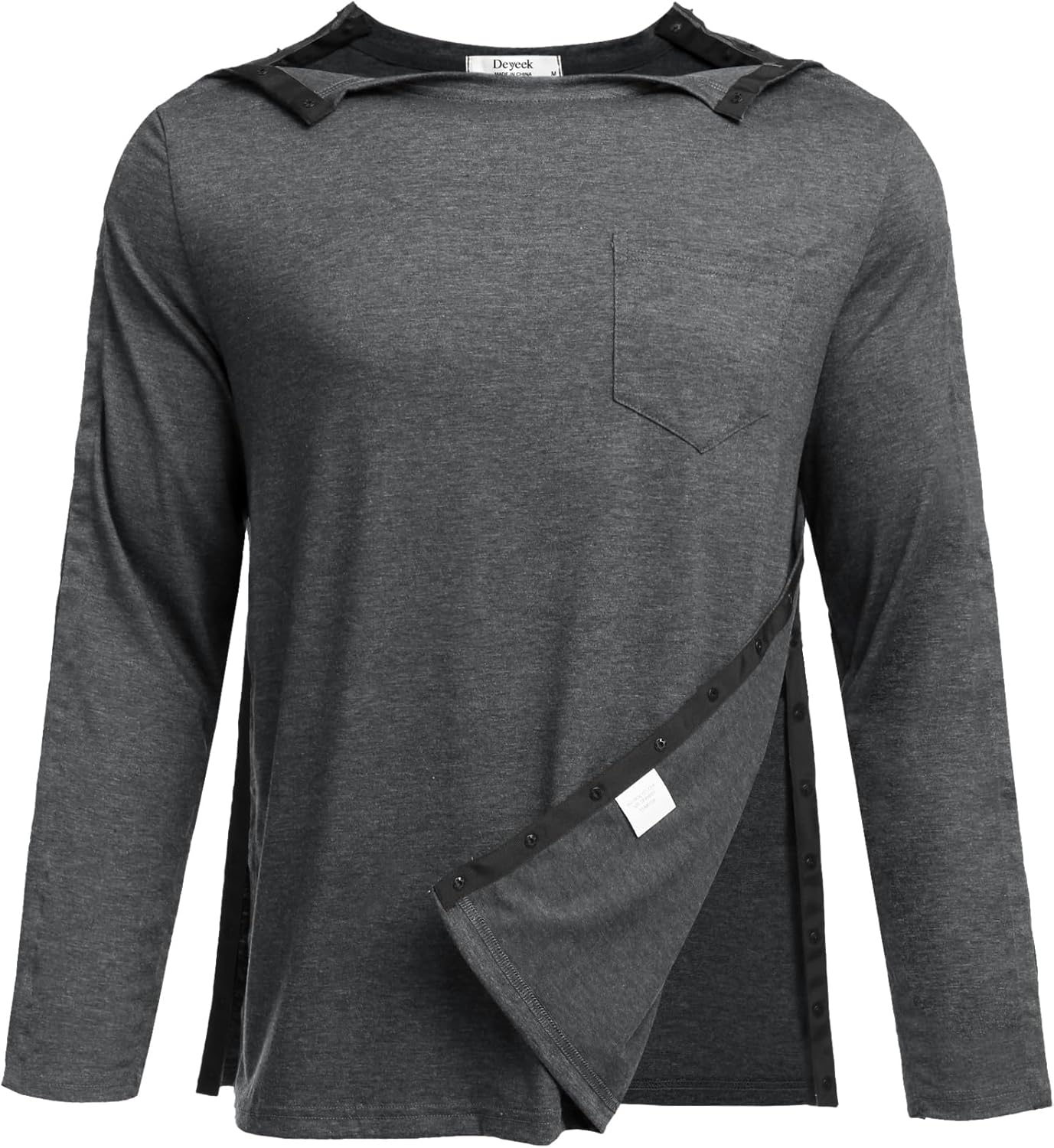 Deyeek Men's Post Shoulder Surgery Recovery Shirt for Comfort