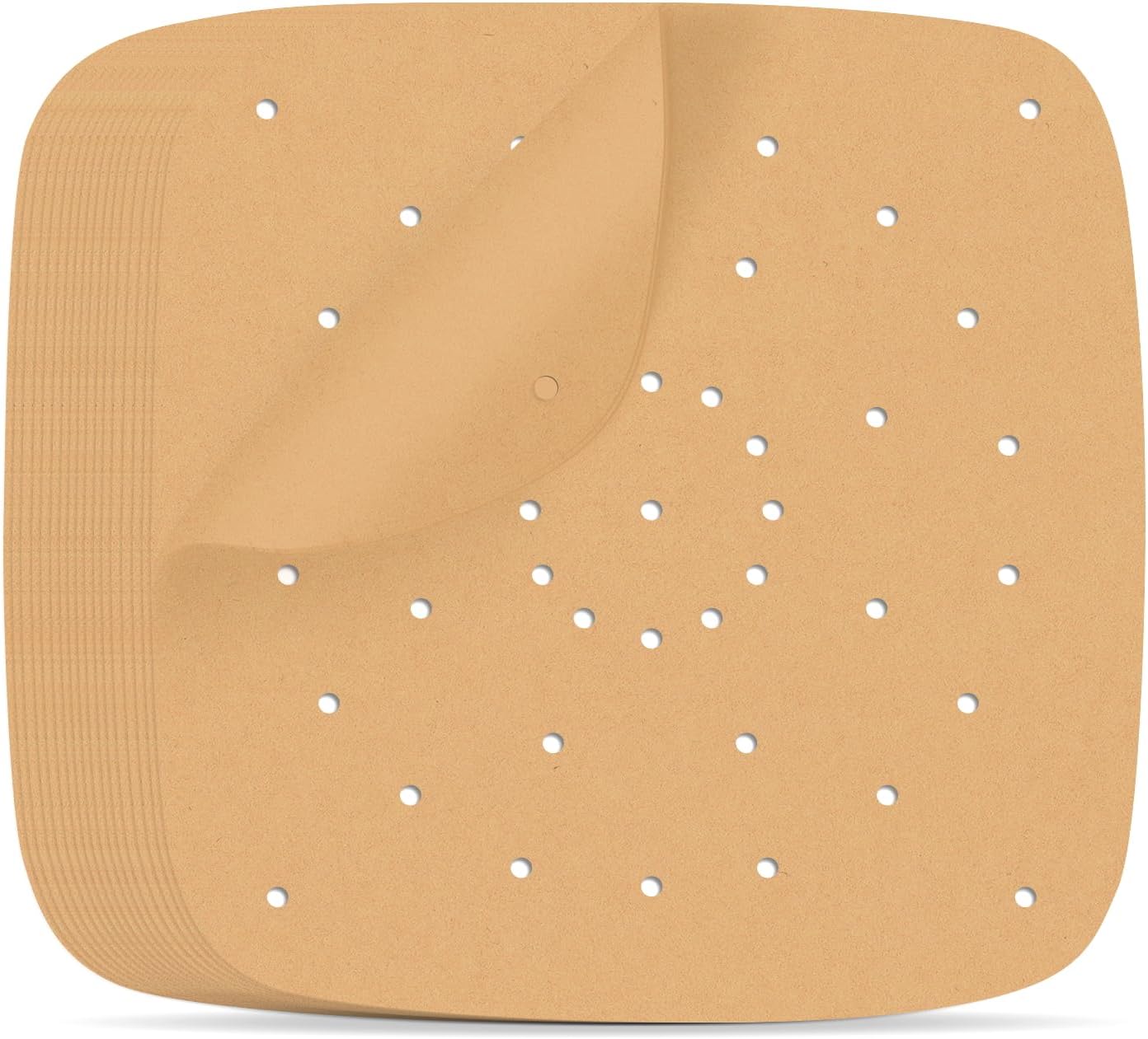Unbleached Air Fryer Liners: 100 Pcs 9in. Square