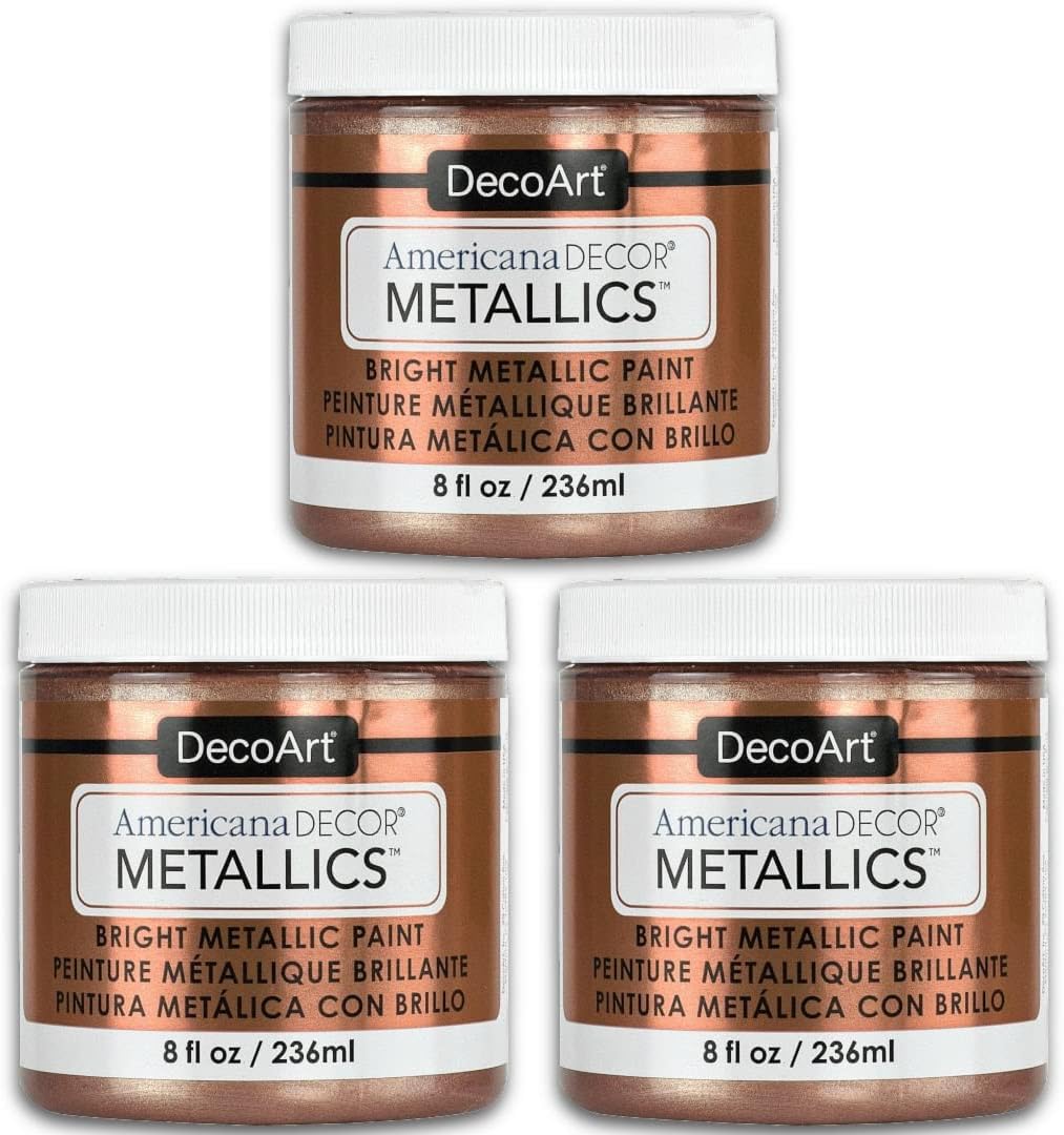 DecoArt Metallics Rose Gold - 3 Pack for Stunning Crafts