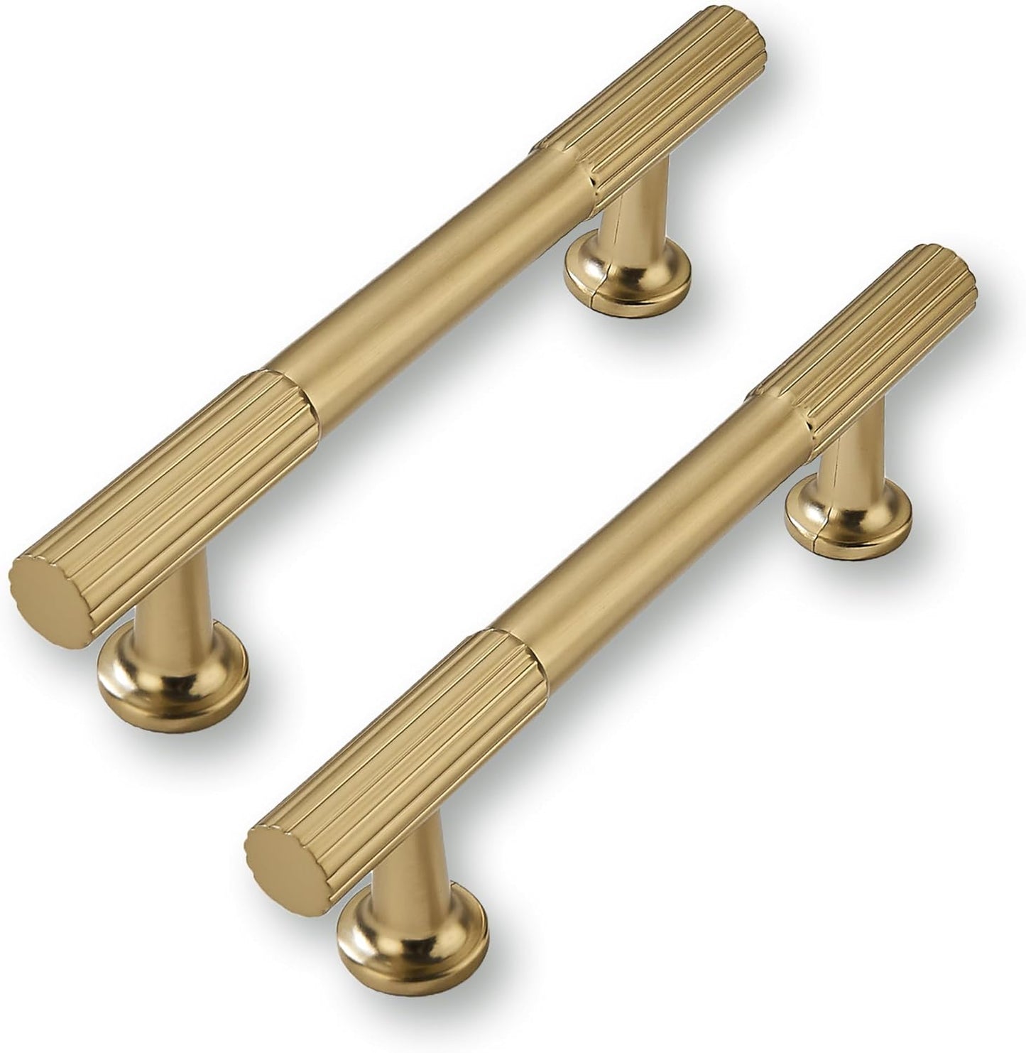 10Pack 3.5Inch Solid Kitchen Cabinet Handles in Champagne Bronze