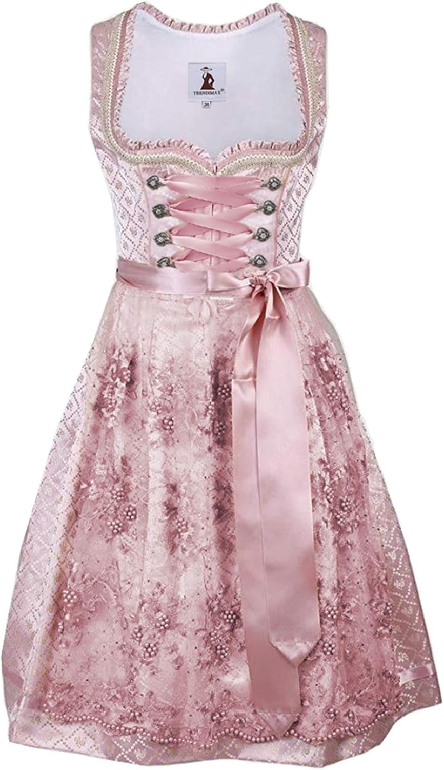Authentic Women's German Dirndl Dress for Oktoberfest Fun