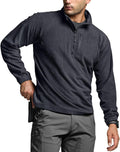 CQR Men's Quarter Zip Utility Fleece Pullover - Warm, Mobile Layer on