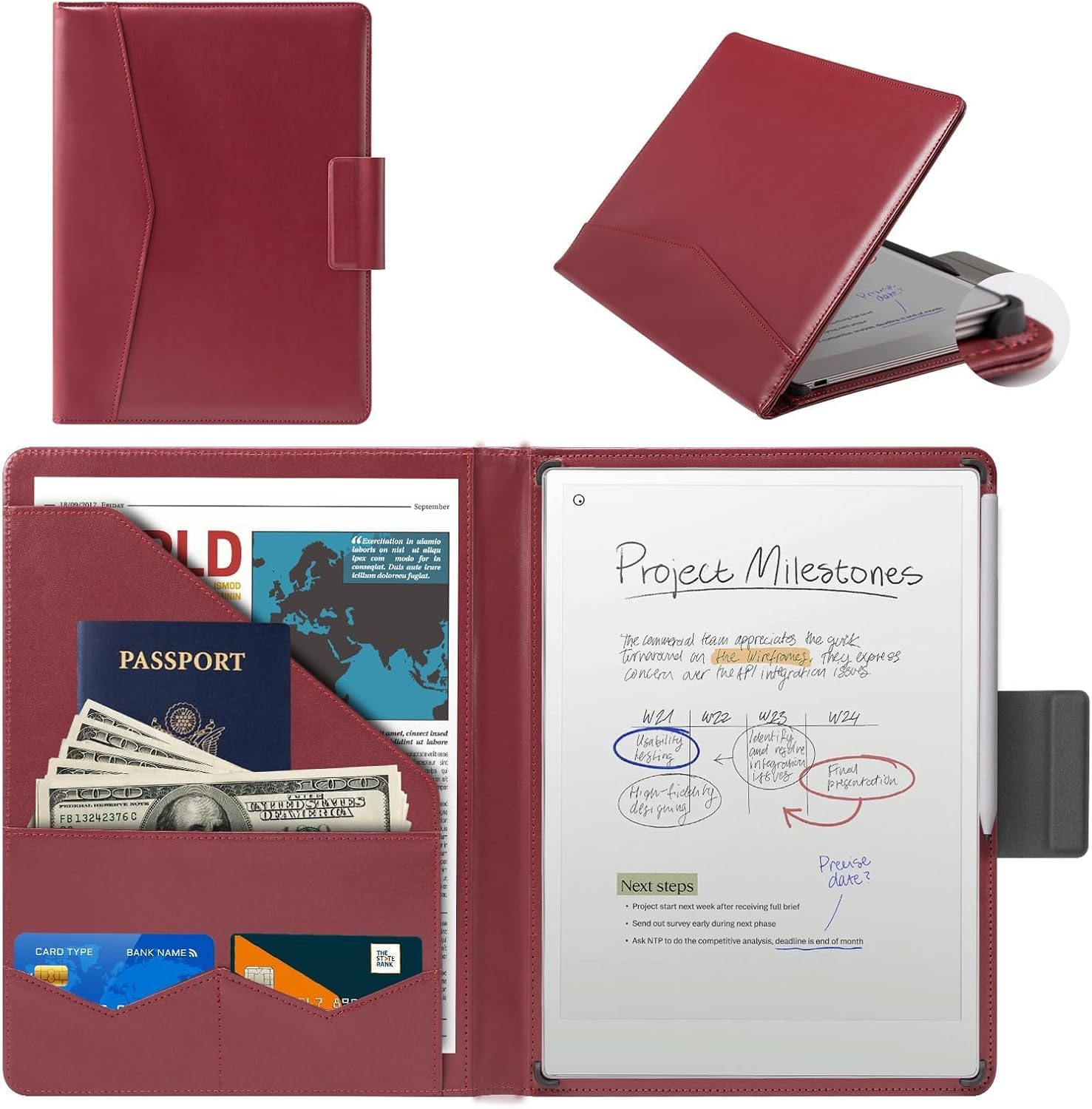 CoBak Premium PU Leather Case for Remarkable Paper Pro 11.8