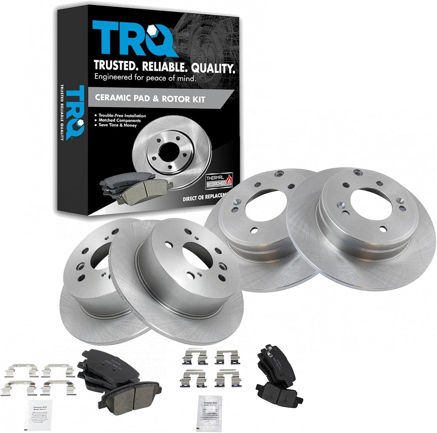 TRQ Brake Pad & Rotor Kit for 2011-2015 Hyundai Sonata & Kia