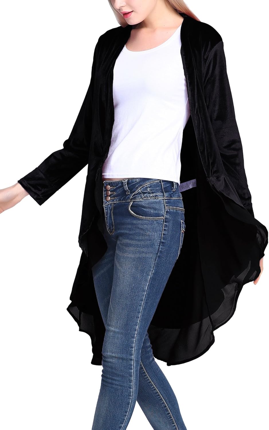 Urban CoCo Women's Long Sleeve Velvet Cardigan Coat Review