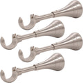 Heavy Duty Curtain Rod Brackets - 6 in Extra Long Support