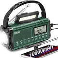 Auto NOAA Emergency Weather Radio 10000mAh Solar Hand Crank - Reliable