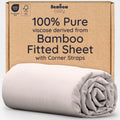 Bamboo Viscose Fitted Sheet King Size - Cooling, Deep Pocket Sand