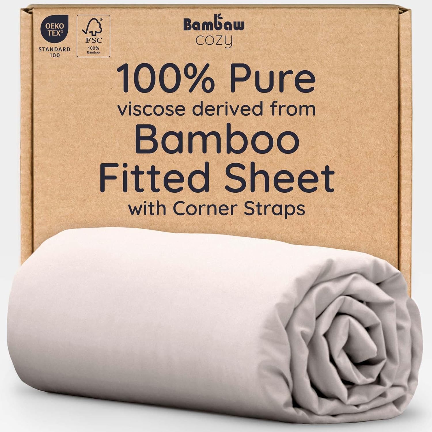 Cooling King Size Fitted Sheet Made from Bamboo Viscose