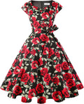 Kingfancy Women Vintage 1950s Swing Dress - Audrey Hepburn Style S(US