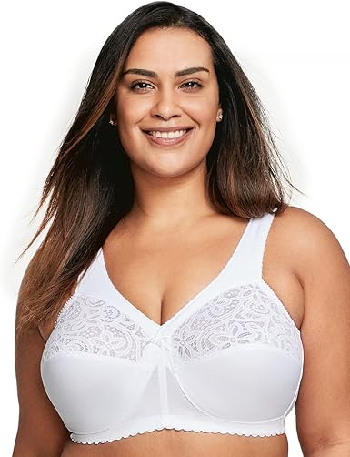 Glamorise Women's Plus Size MagicLift Cotton Support Bra Wirefree