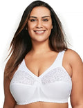 Glamorise Plus Size MagicLift Cotton Support Bra Wirefree