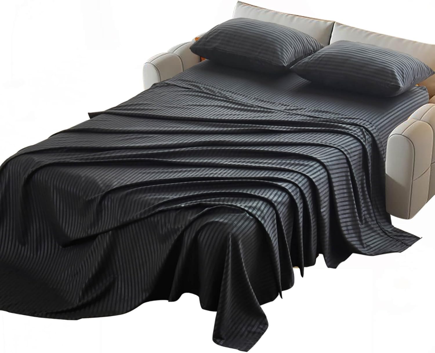 Kingnex Striped Sofa Bed Sheets Queen for Sleeper Sofa Bed