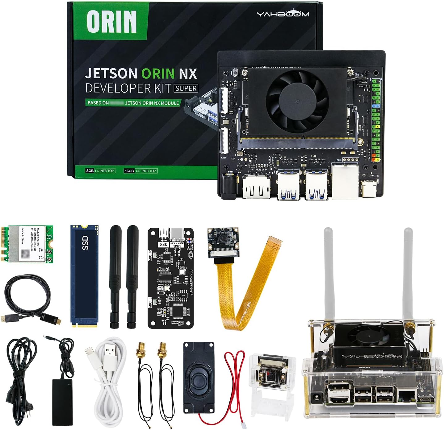 Yahboom Jetson Orin NX Super 157TOPS AI Voice Module Kit