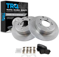 TRQ Rear Brake Pad and Rotor Set Ceramic Kit - Direct Fit Rear Brake