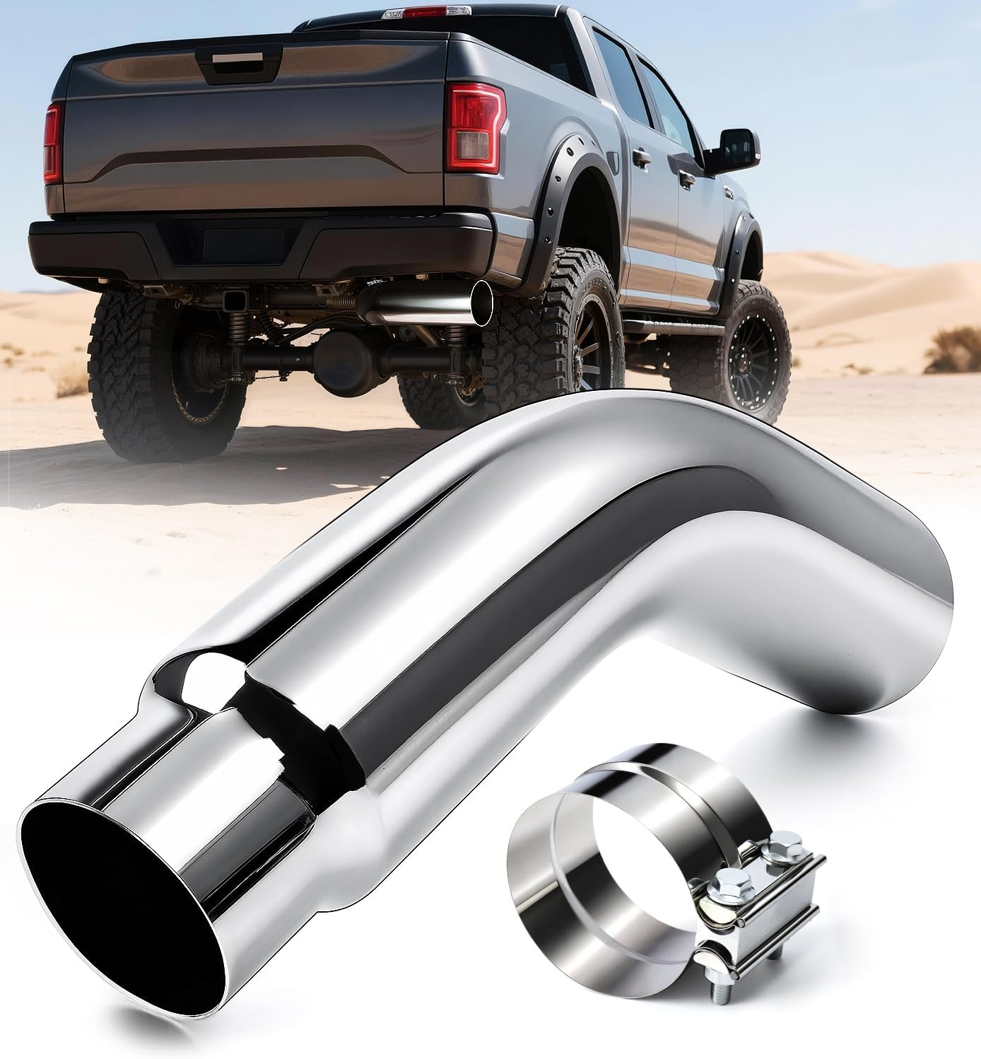 4 to 6 Inch Exhaust Elbow Tips for Trucks and Cars Upgrade