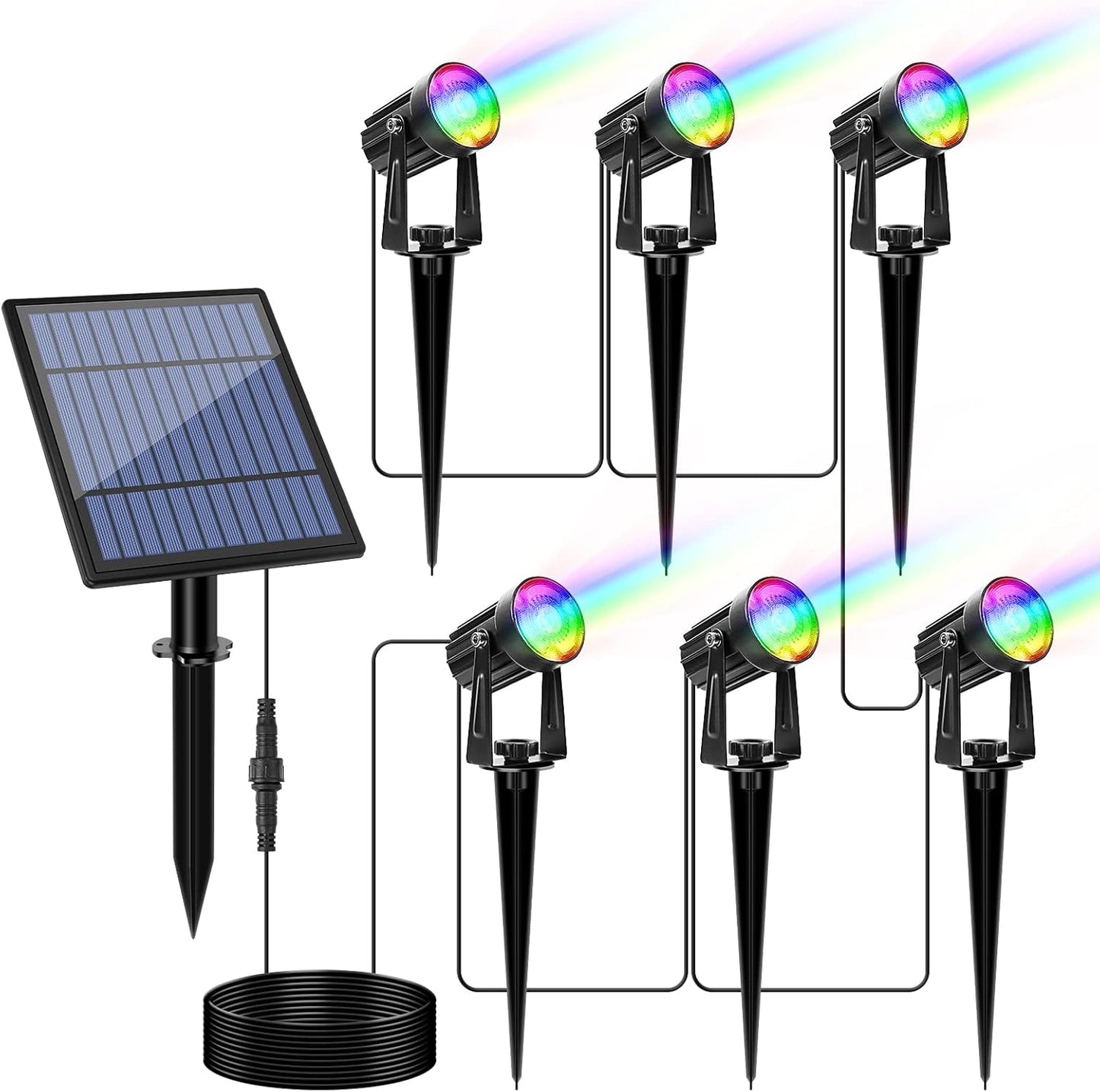 APONUO Christmas Solar Spot Lights for Outdoor Holiday Decor