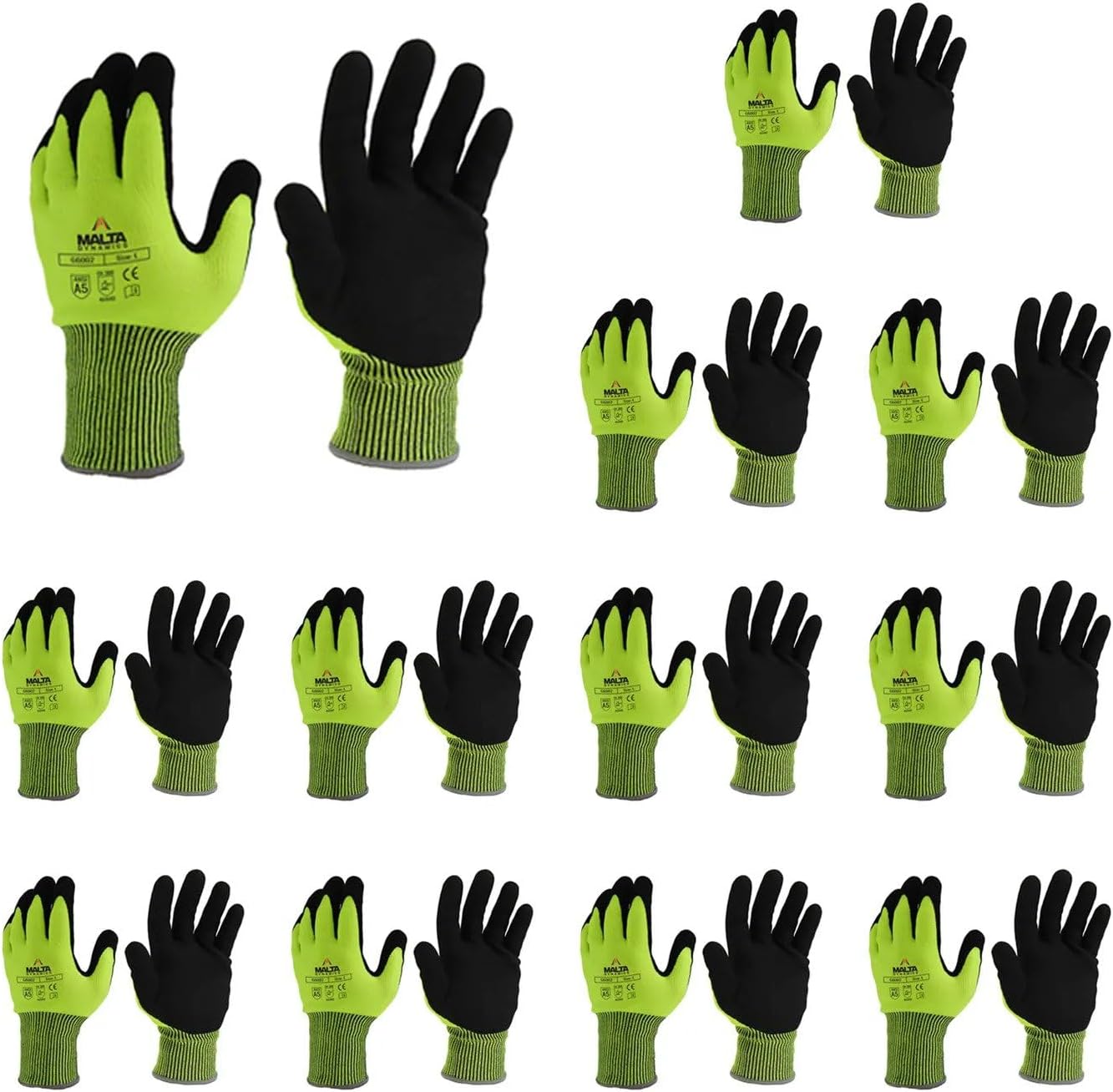Malta Dynamics Safety Work Gloves with Cut Level 5 Protection