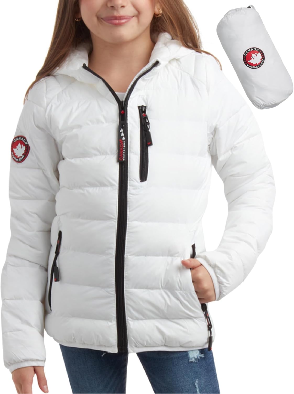 Lightweight Water Resistant Girls Puffer Jacket