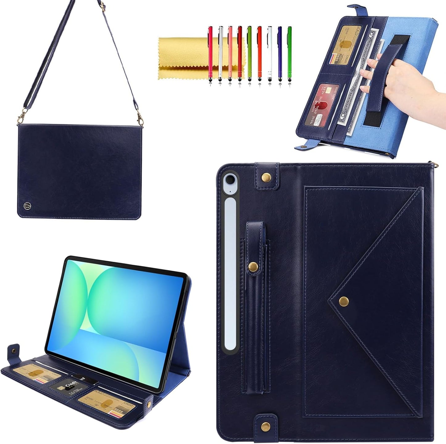 Handbag Case for Samsung Galaxy Tab S10 FE+ with Wallet Design