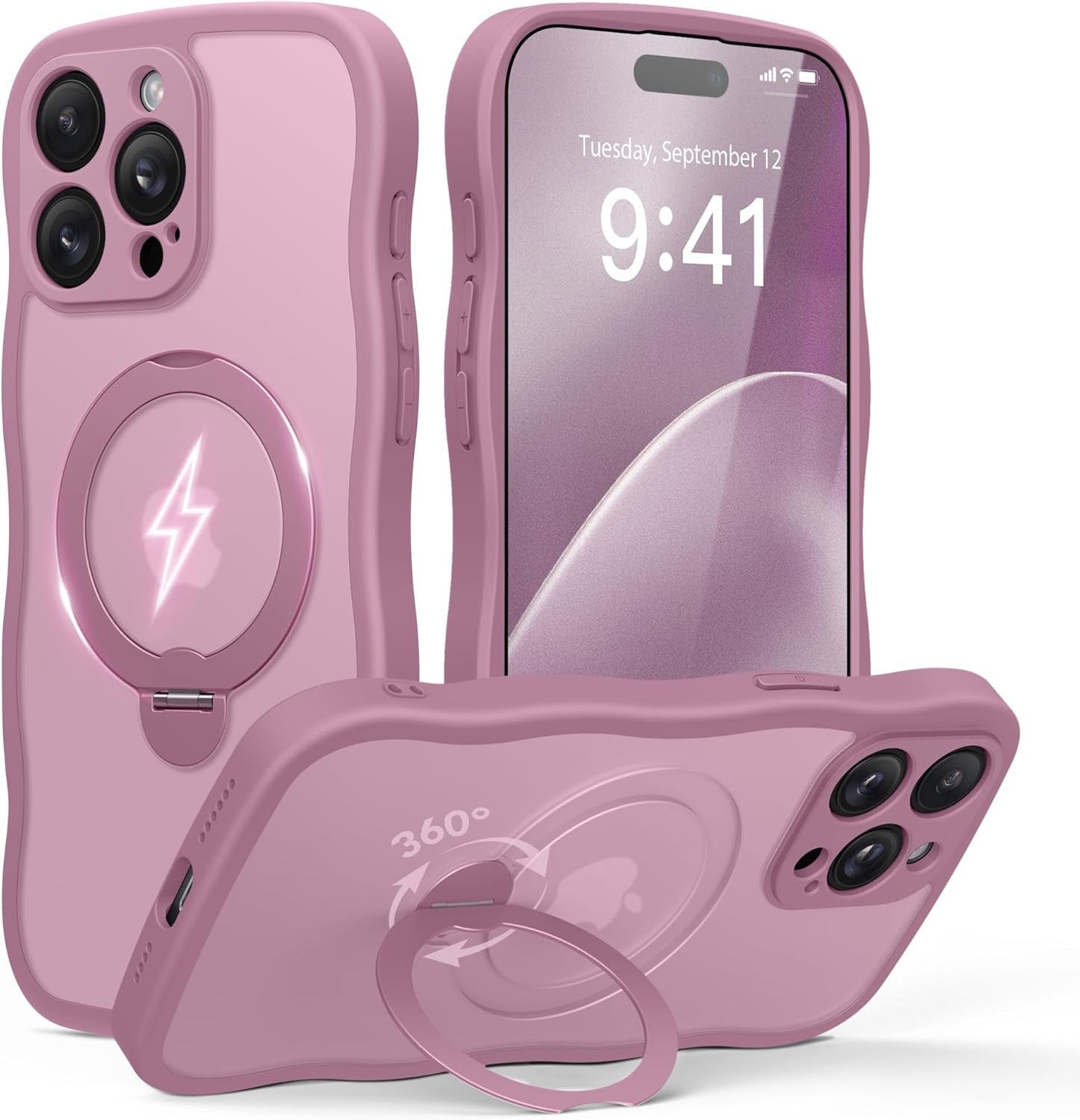 GolbinBox iPhone 15 Pro Case with 360 Magnetic Stand & Protection