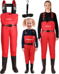 DaddyGoFish PVC Chest Waders for Kids and Adults - Family Matching Set