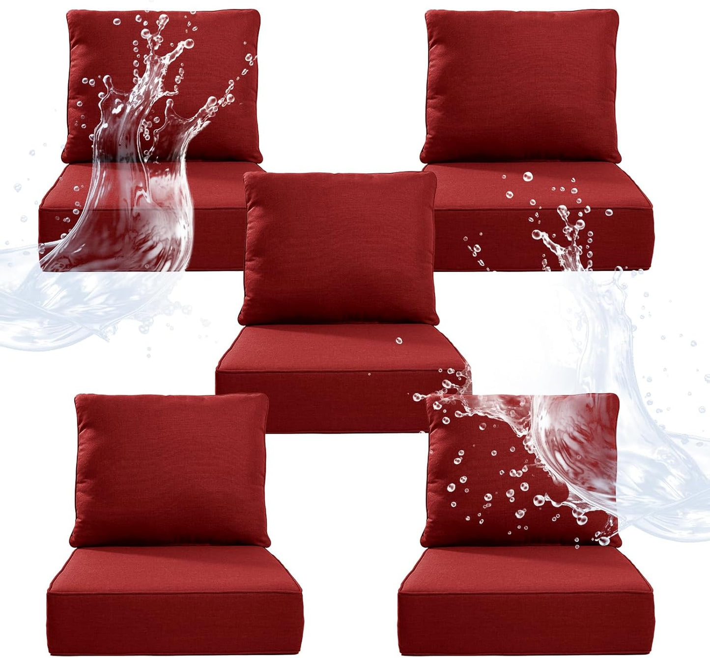 6 Inch Thicker Outdoor Chair Cushion Set for Ultimate Comfort