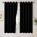 100% Blackout Curtains 63 in Length - Full Room Darkening Privacy