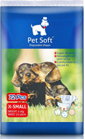 Pet Soft Dog Diapers Female XSmall - 72 Count Leak-Resistant Pack