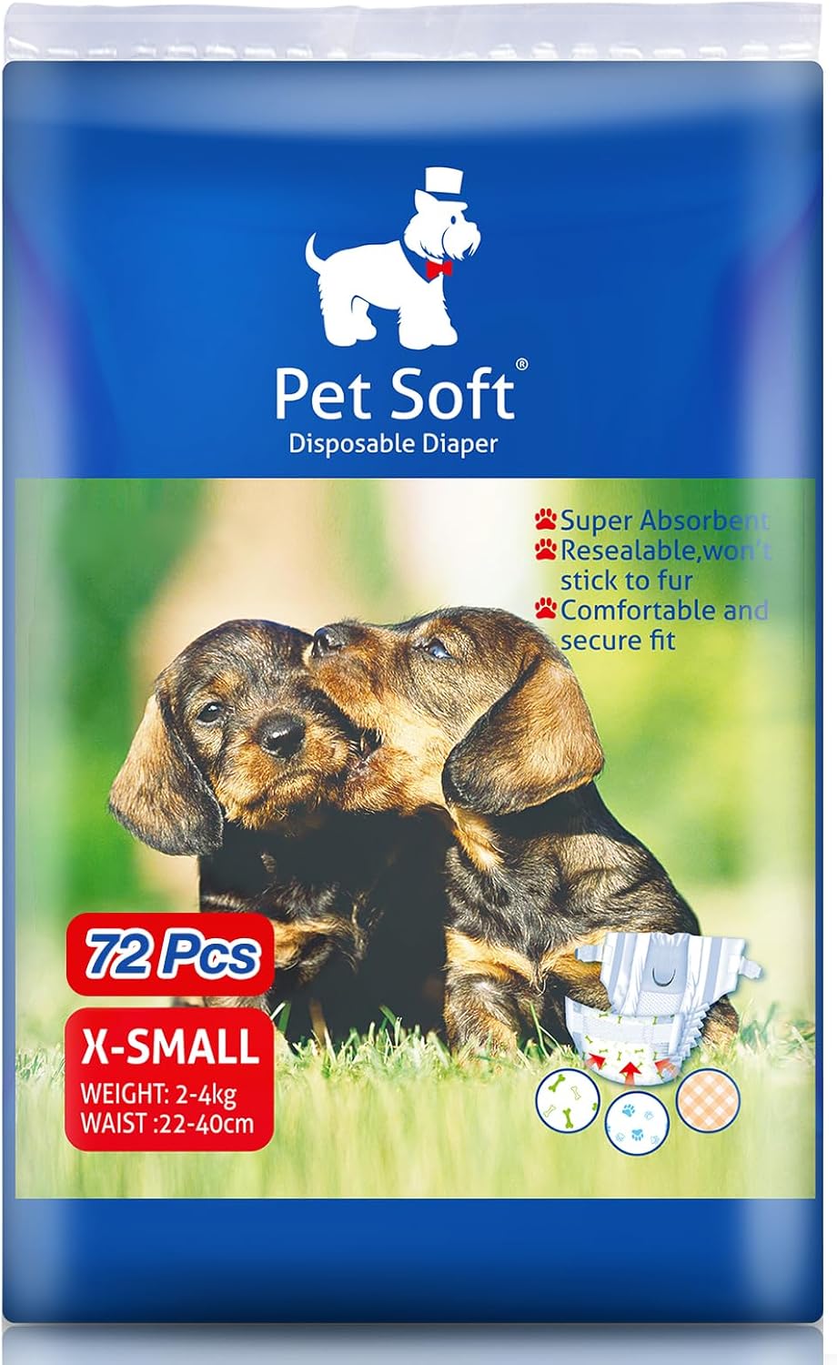 Pet Soft Disposable Dog Diapers for Female Dogs and Cats