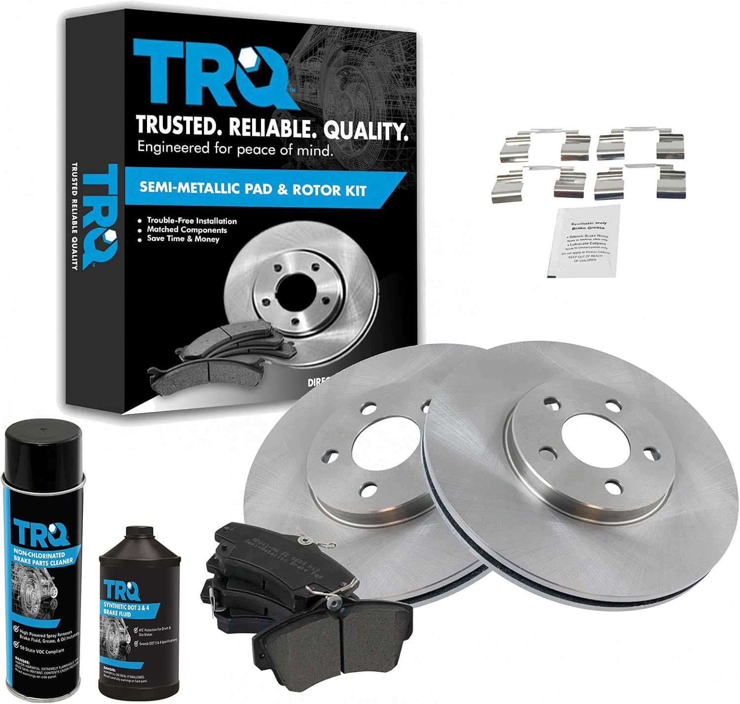 TRQ Front Brake Pad & Rotor Kit for Chrysler PT Cruiser & Dodge Neon