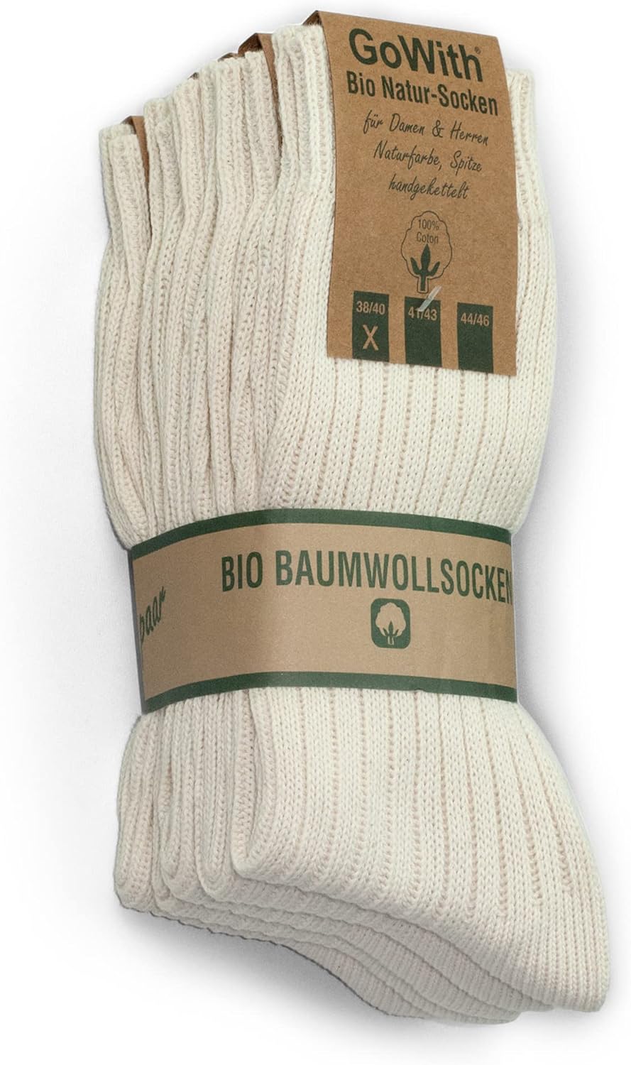 Unisex Natural Cotton Crew Socks for Comfort and Breathability